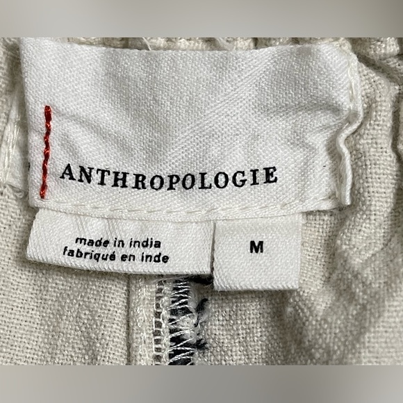 Anthropologie Black & Cream Geometric Essential Beach Casual Pants Size Medium - Picture 6 of 7